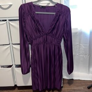 Purple Long-sleeve Zara Dress